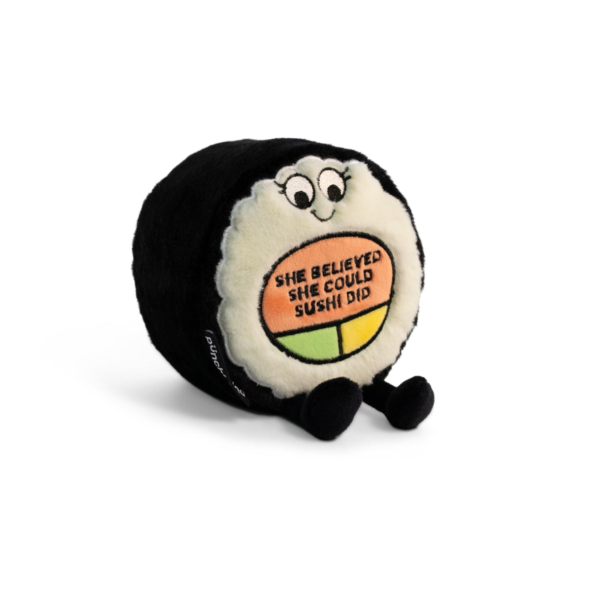 Punchkins Sushi Plushie face detail shows a cute expression for playful decor.