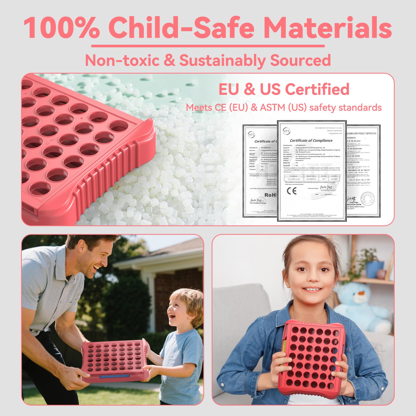 Smooth edges and durable materials for safe play