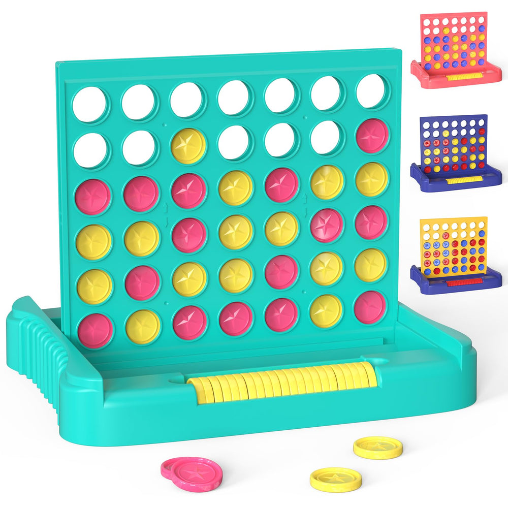 Pup Go four in a row foldable board, portable family game for home or travel.