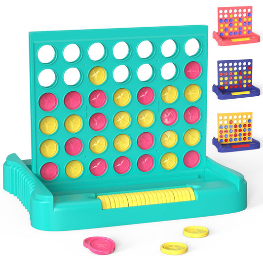 Pup Go four in a row foldable board, portable family game for home or travel.