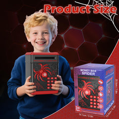 Pupidiu Spider Piggy Bank door open close-up for easy kid access.
