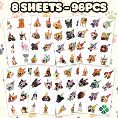 Puppy Theme Dog Tattoos waterproof sample showing lasting wear during play.