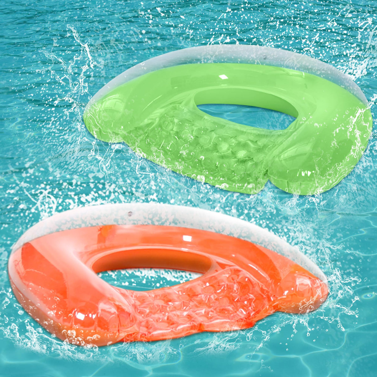 PuppyuWill 2-pack pool floats with a stable U-shaped design for worry-free lounging.