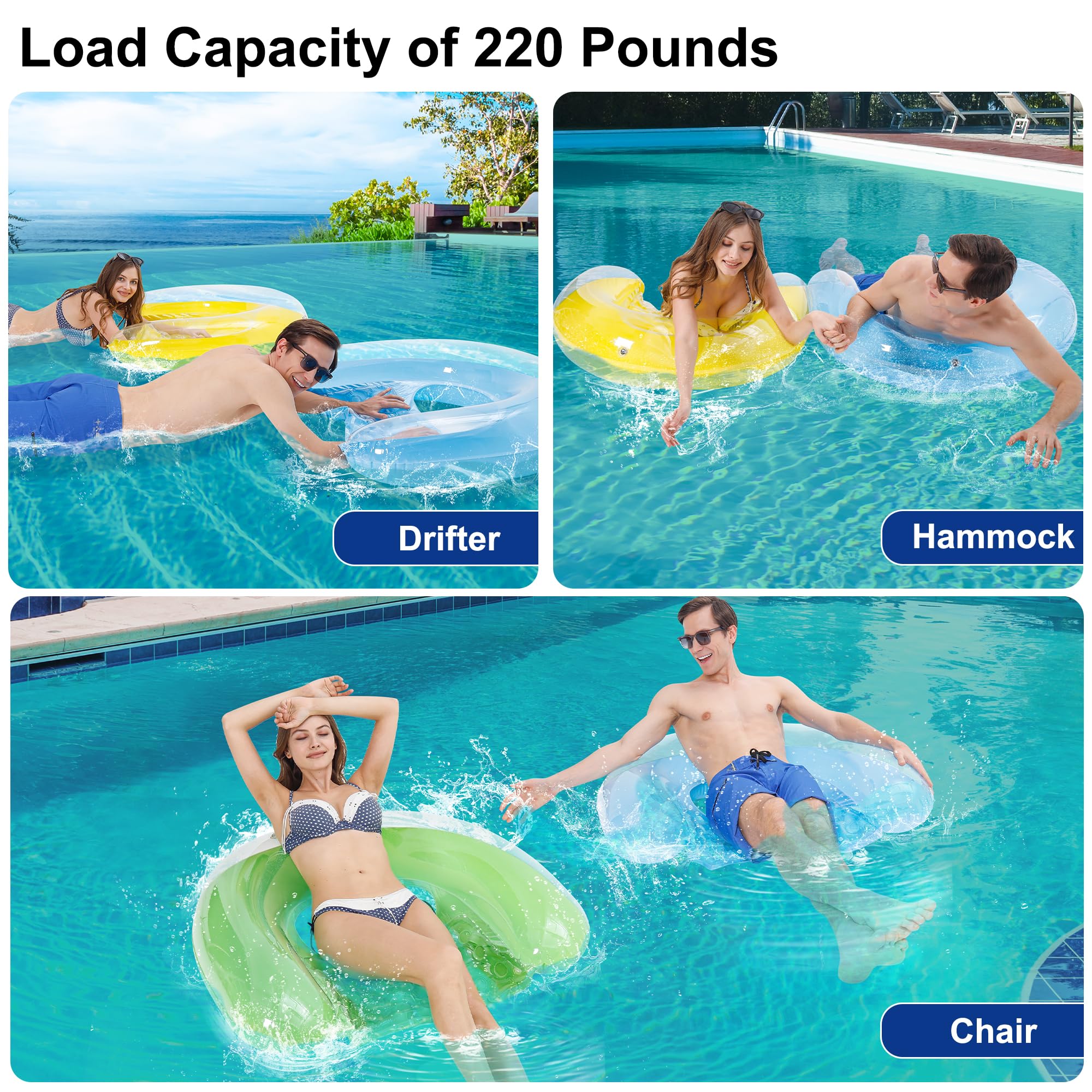 PuppyuWill extra-thick-material float highlights durability for long, cushioned lounging.