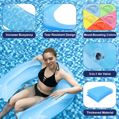 PuppyuWill 52x38 hammock pool float in lime green provides hands-free relaxation