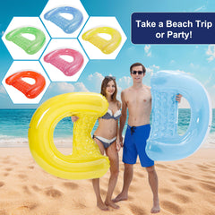 PuppyuWill orange pool float chair adds vibrant vibe to the water.