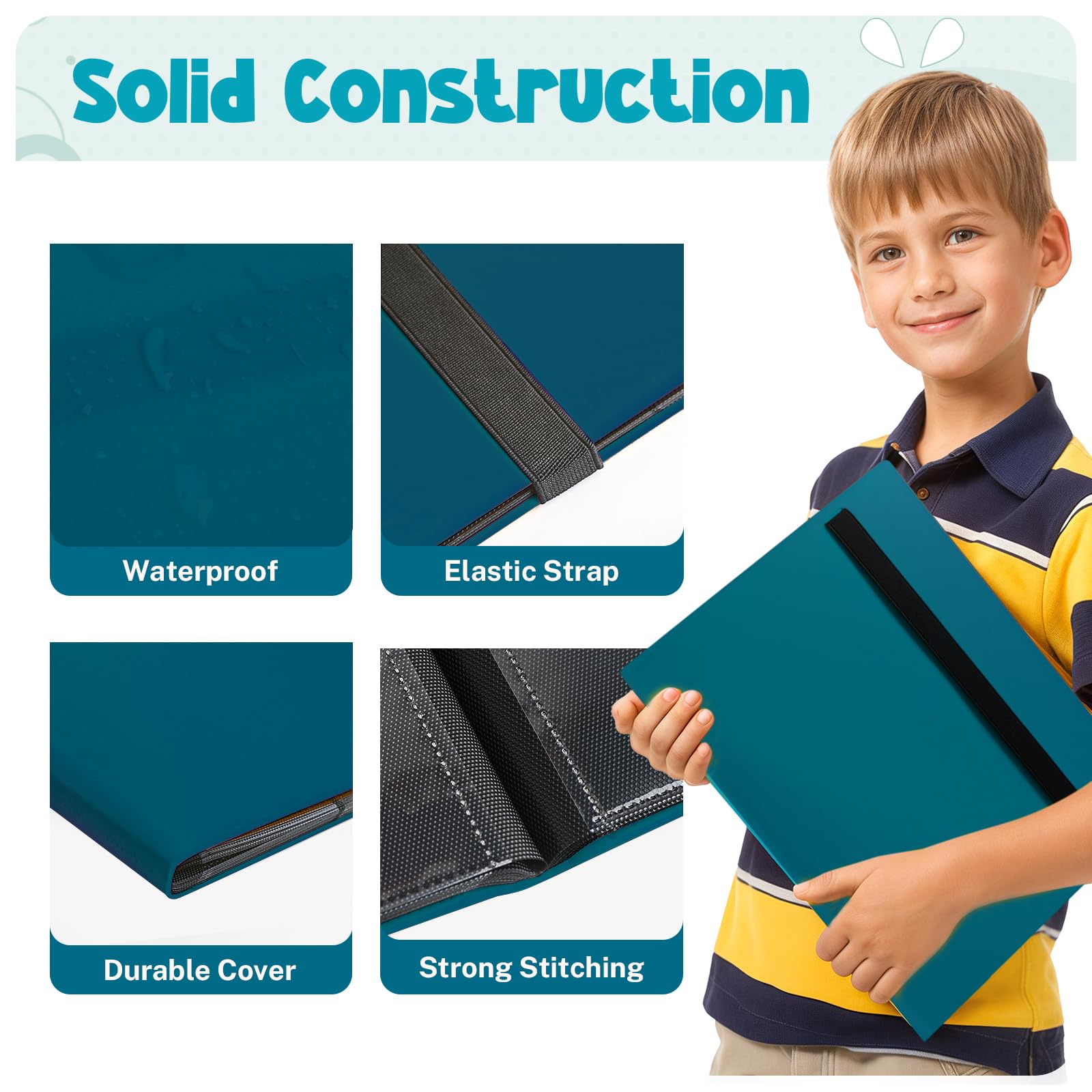 PUPTILY binder with 20-page trading card sheets for neat storage