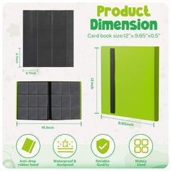 PUPTILY apple-green 9-pocket sheets for secure card storage.