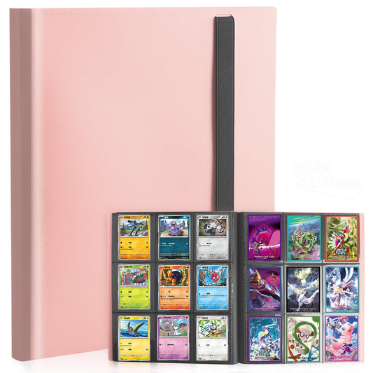 PUPTILY Card Binder pink front view for easy card organization.