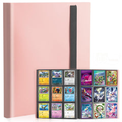 PUPTILY Card Binder pink front view for easy card organization.