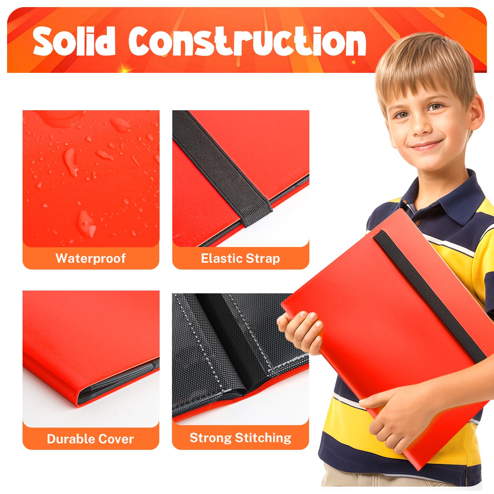 PUPTILY Card Binder 9-pocket sleeves provide crystal-clear visibility and card protection