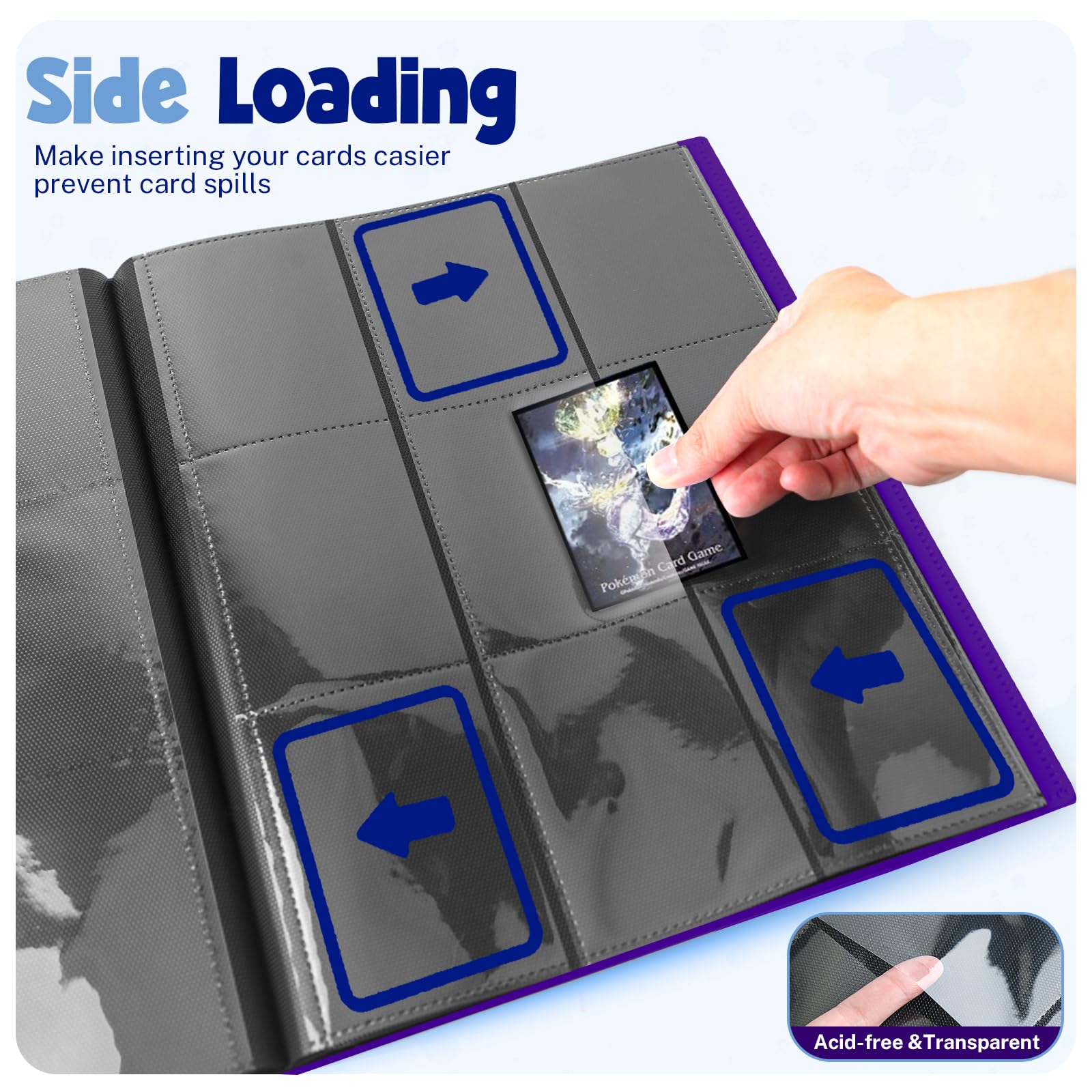 PUPTILY card binder compatible with MTG, Yu-Gi-Oh, baseball cards and more