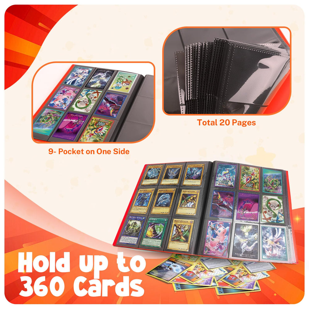 PUPTILY Card Binder side-loading pockets prevent spills during bumps and drops