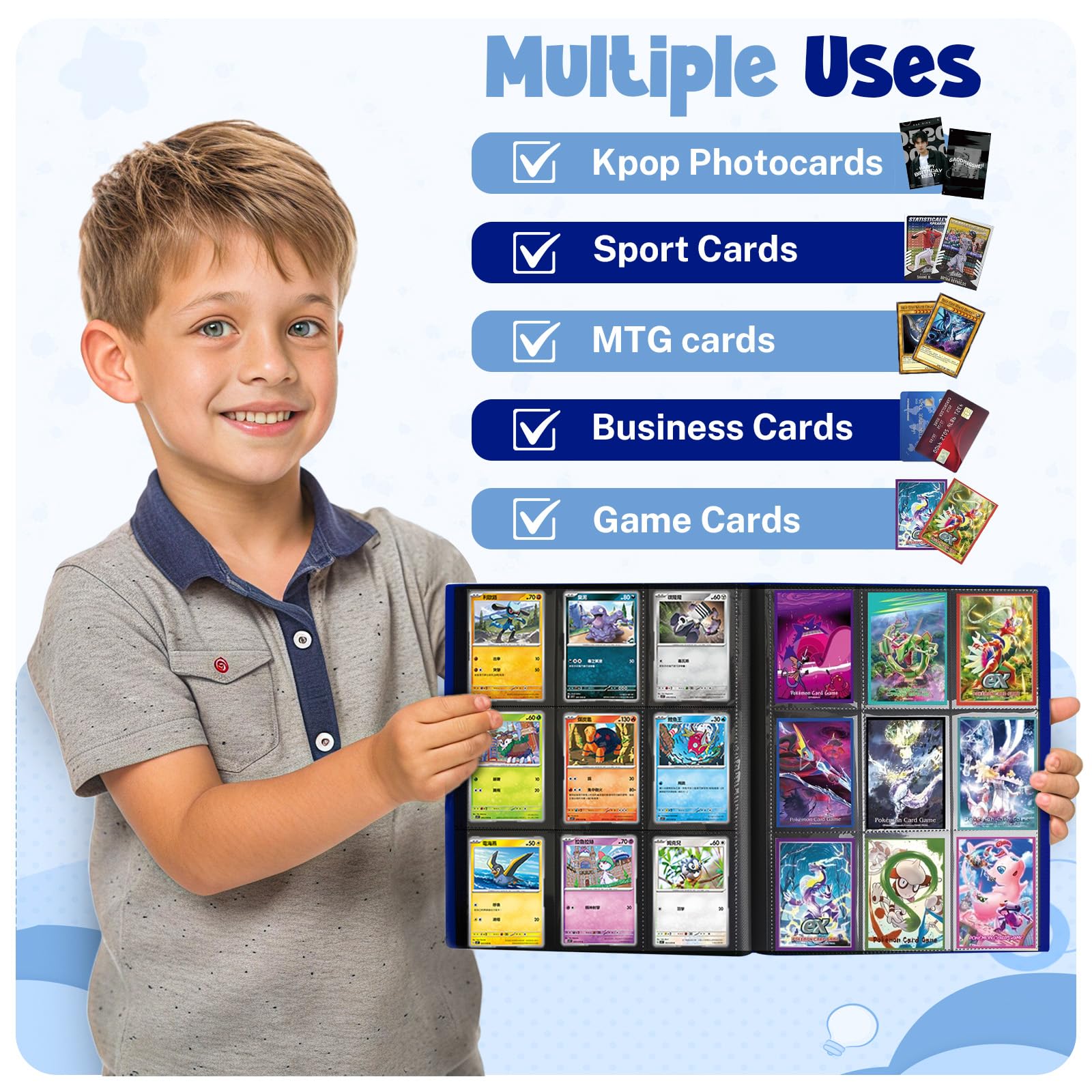 PUPTILY binder is travel-ready for games, trades, and conventions.