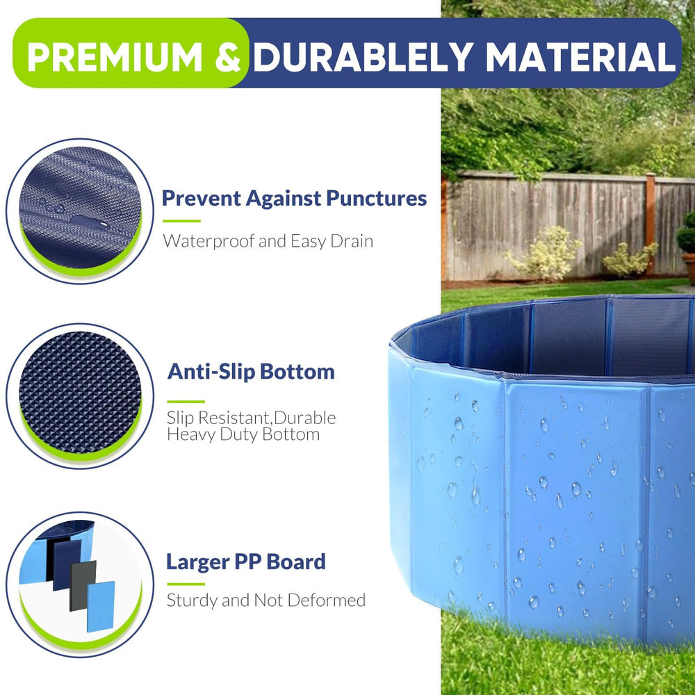 PUPTILY dog pool durable hard-plastic construction for longevity