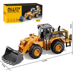 Pupu Pig bulldozer's sturdy metal build withstands energetic kid play.