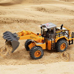Pupu Pig bulldozer toy with bucket action for engaging indoor and outdoor play.
