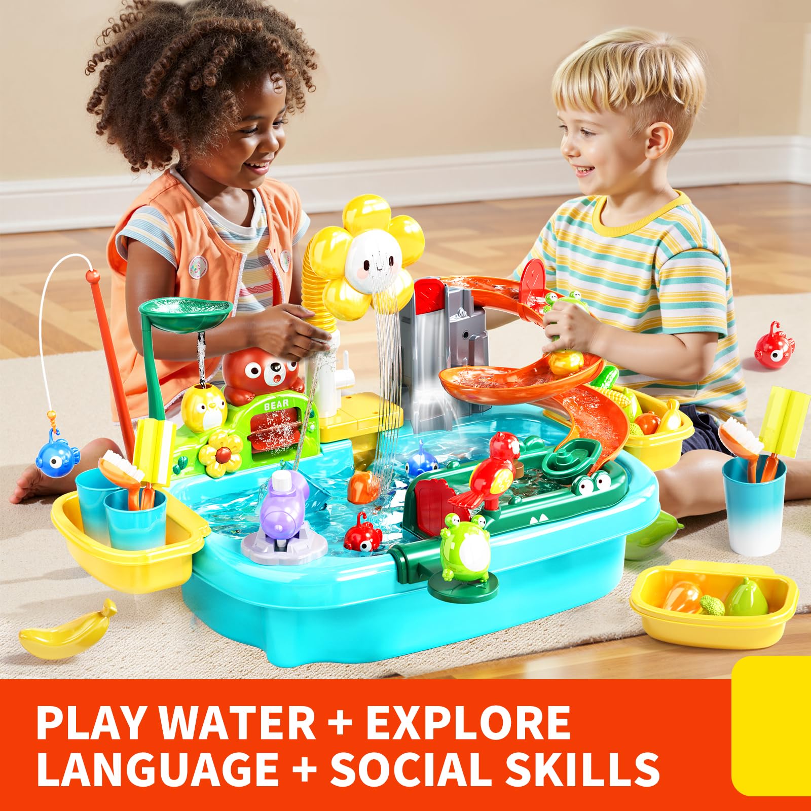Pupu Pig floating fishing game adds interactive water play