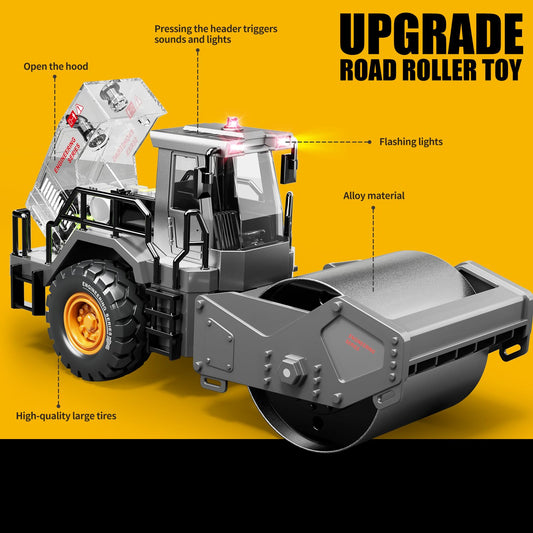 Pupu Pig steam roller side view highlighting authentic scale detail for imaginative play.