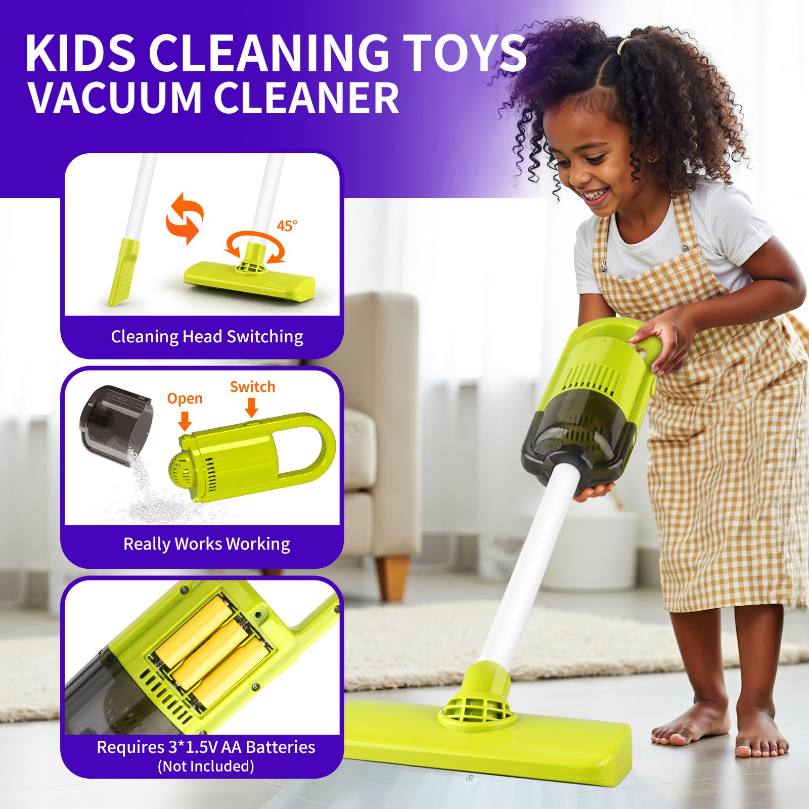 Pupu Pig broom and dustpan set for coordinated clean-up time