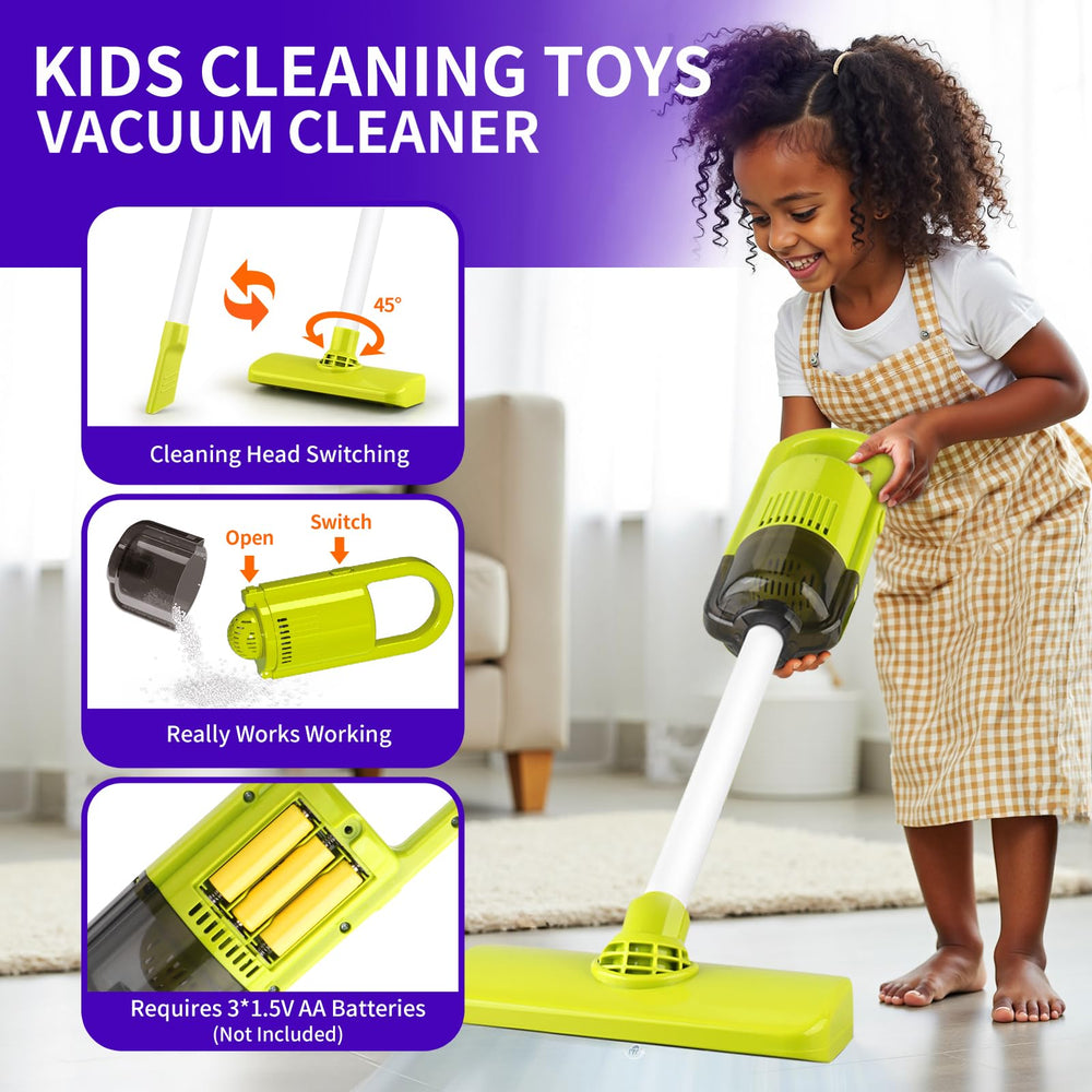 Pupu Pig broom and dustpan set for coordinated clean-up time