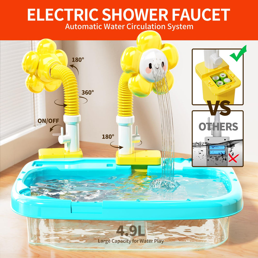Pupu Pig automatic pump enables continuous water circulation for engaging play