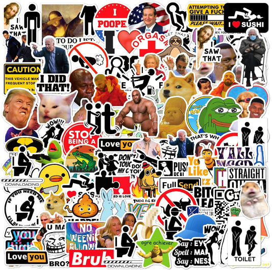 Puraesla 105pcs stickers pack with diverse large designs for personalizing items