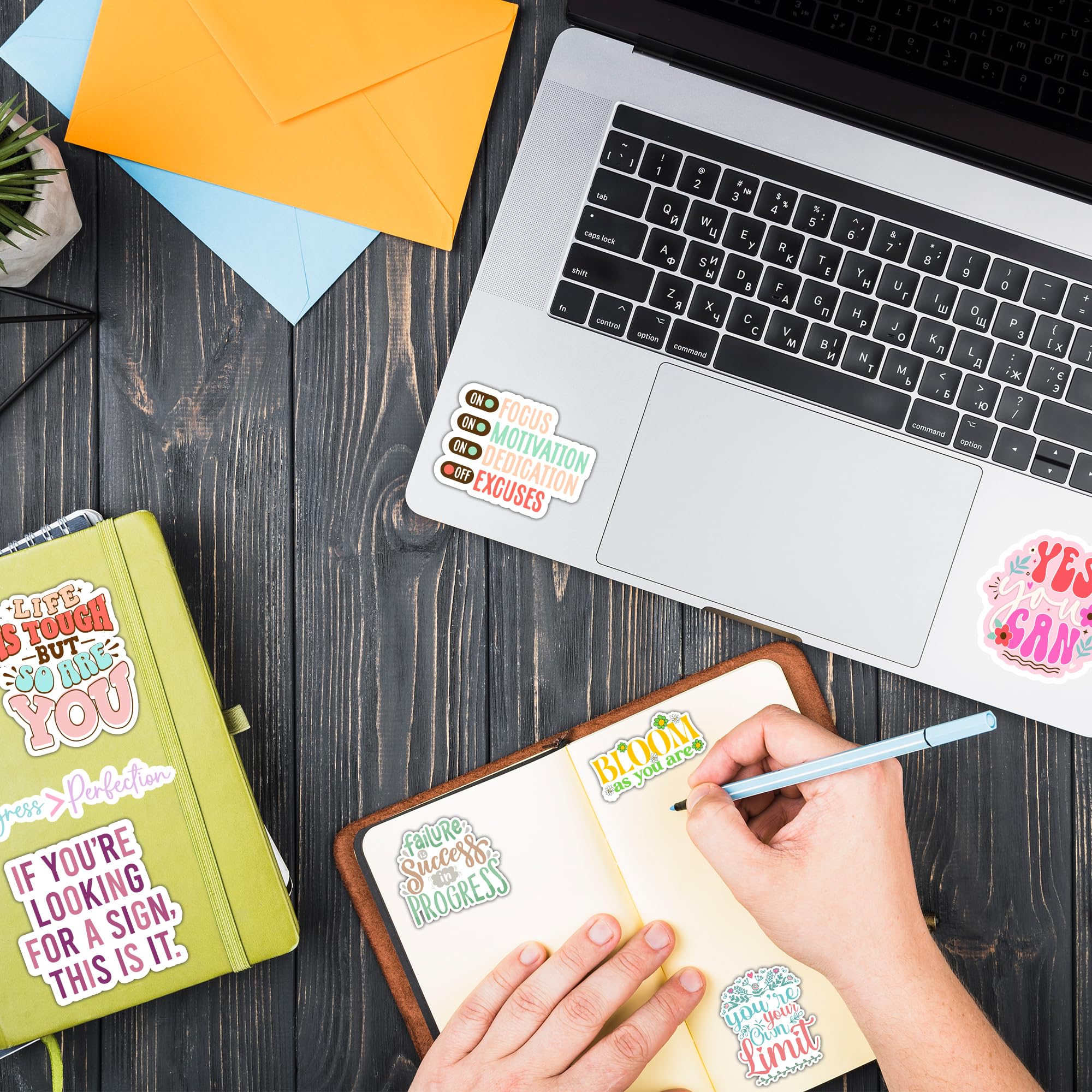 Puraesla holographic finish stickers sparkle on journals and planners