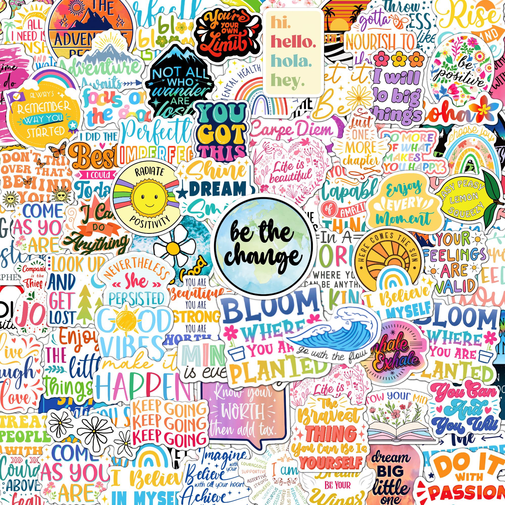 Puraesla affirmation stickers holographic quotes shine on surfaces, perfect for journals and motivation.