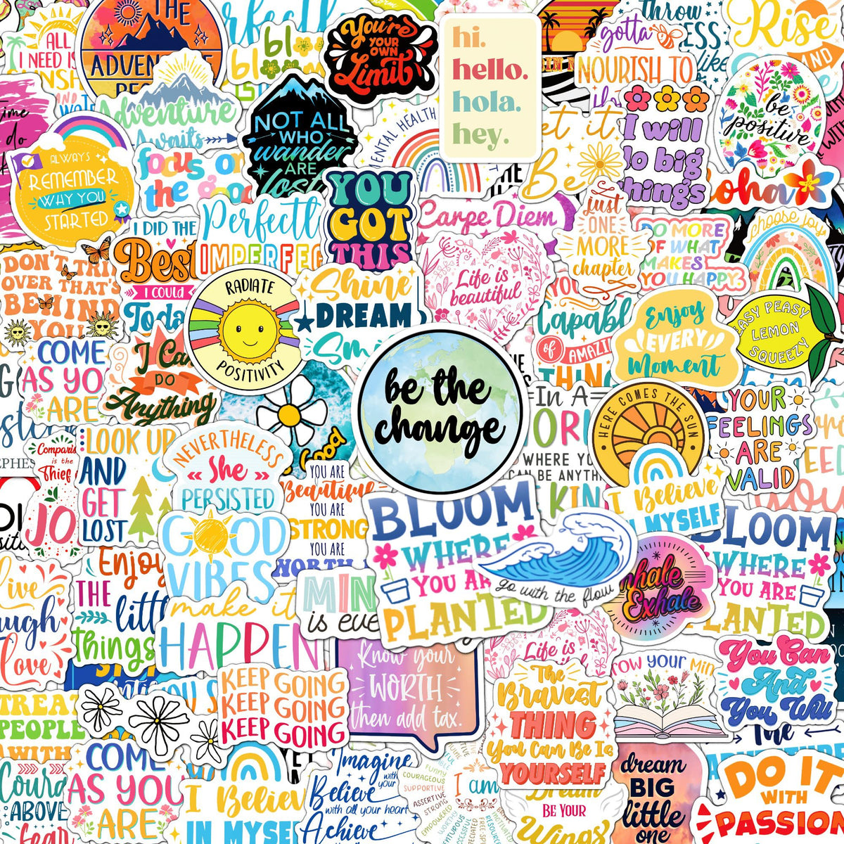 Puraesla affirmation stickers holographic quotes shine on surfaces, perfect for journals and motivation.
