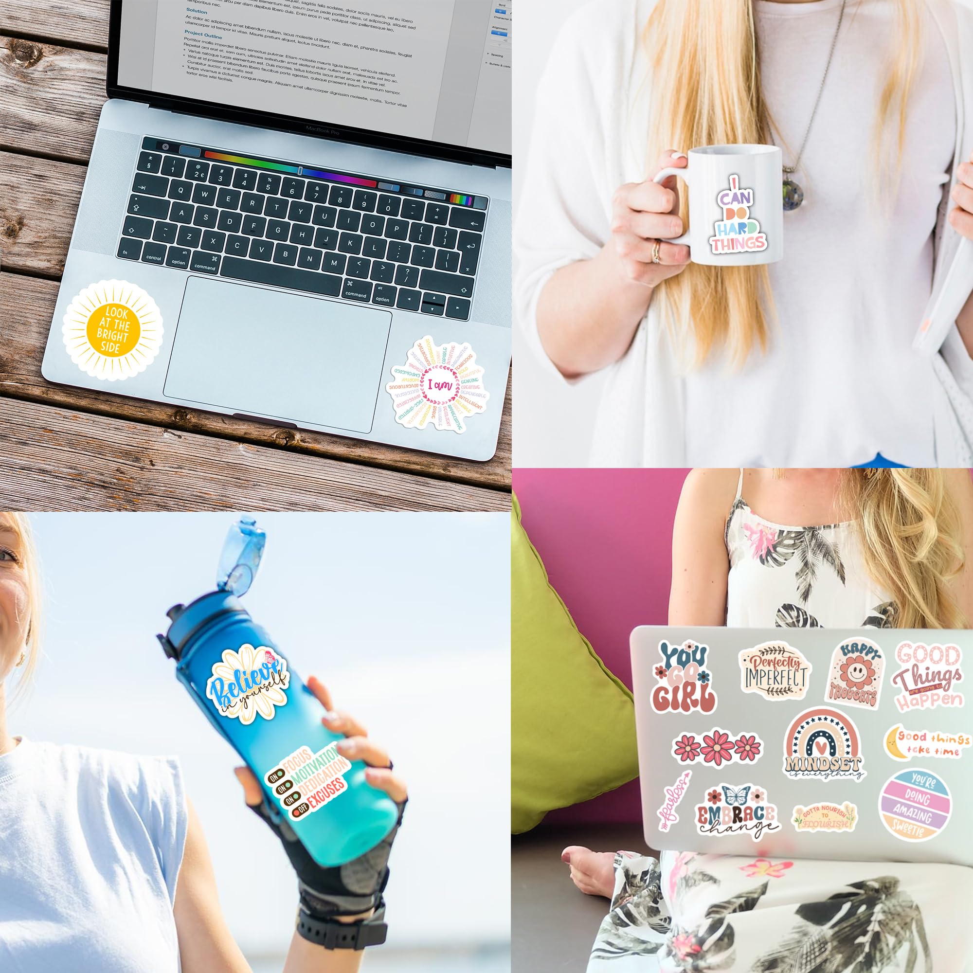 Puraesla notebook decal brightens journaling sessions with colorful encouragement