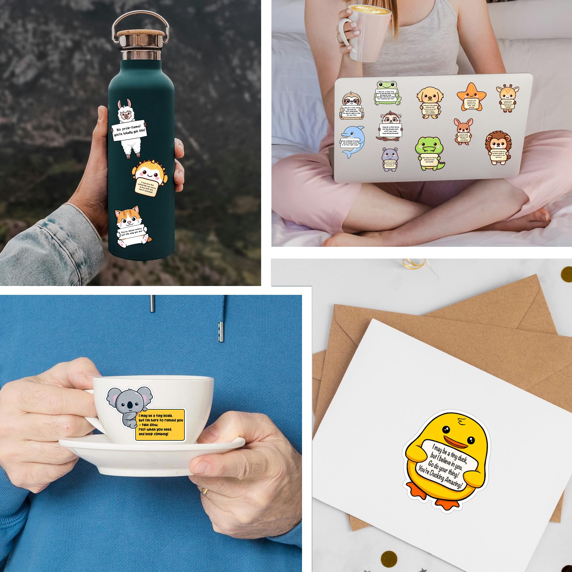 Puraesla positive quotes stickers support everyday motivation at work or school.