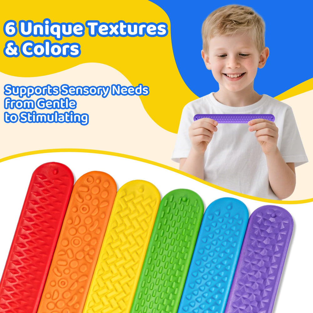PuraEase bracelet with firm bumps texture for engaging fidgeting and focus.