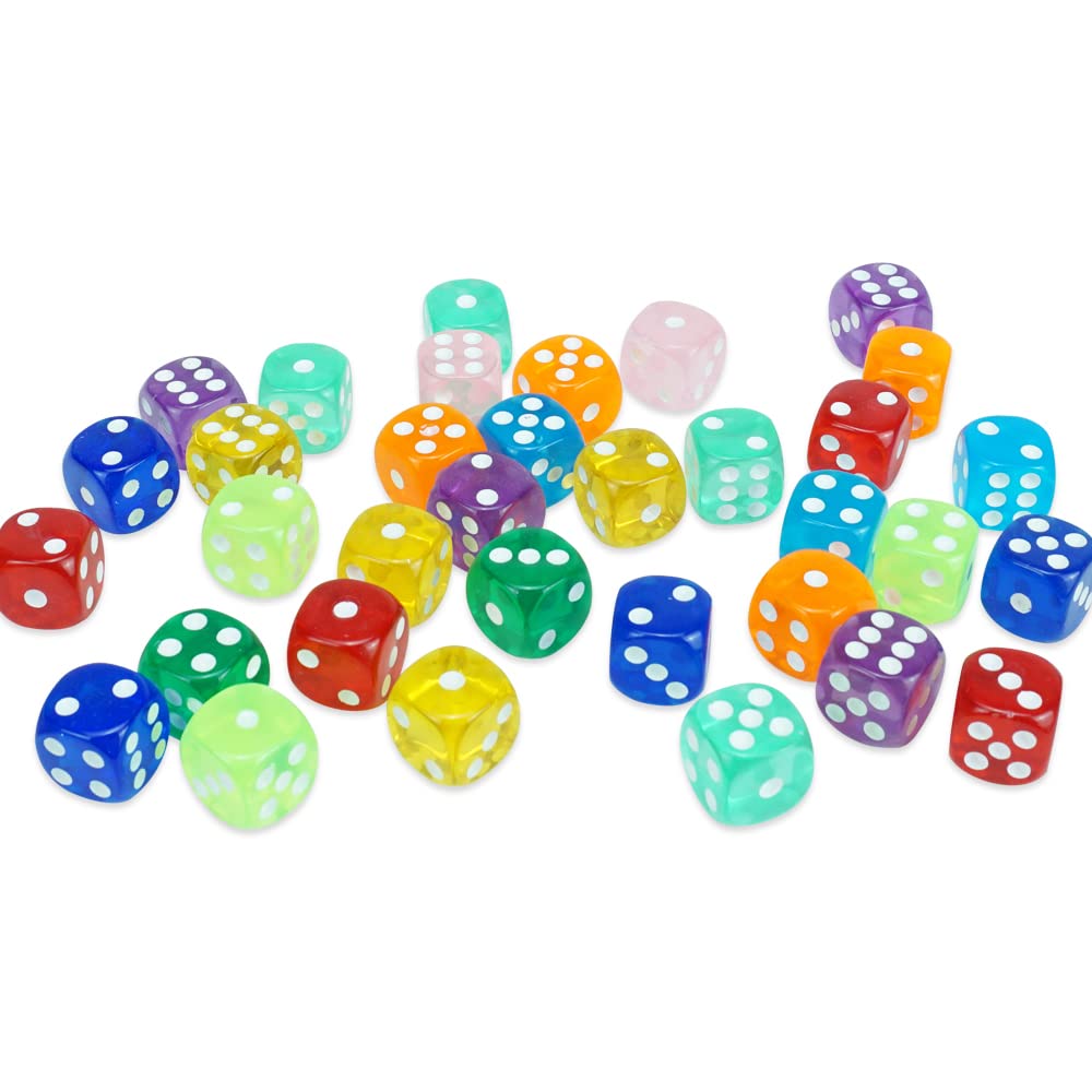 PurePlay 16mm eco-friendly acrylic dice with rounded edges for smooth rolling