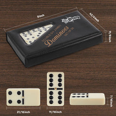 PUREPLAY Jumbo Dominoes portable case with magnetic lid for easy on the go play