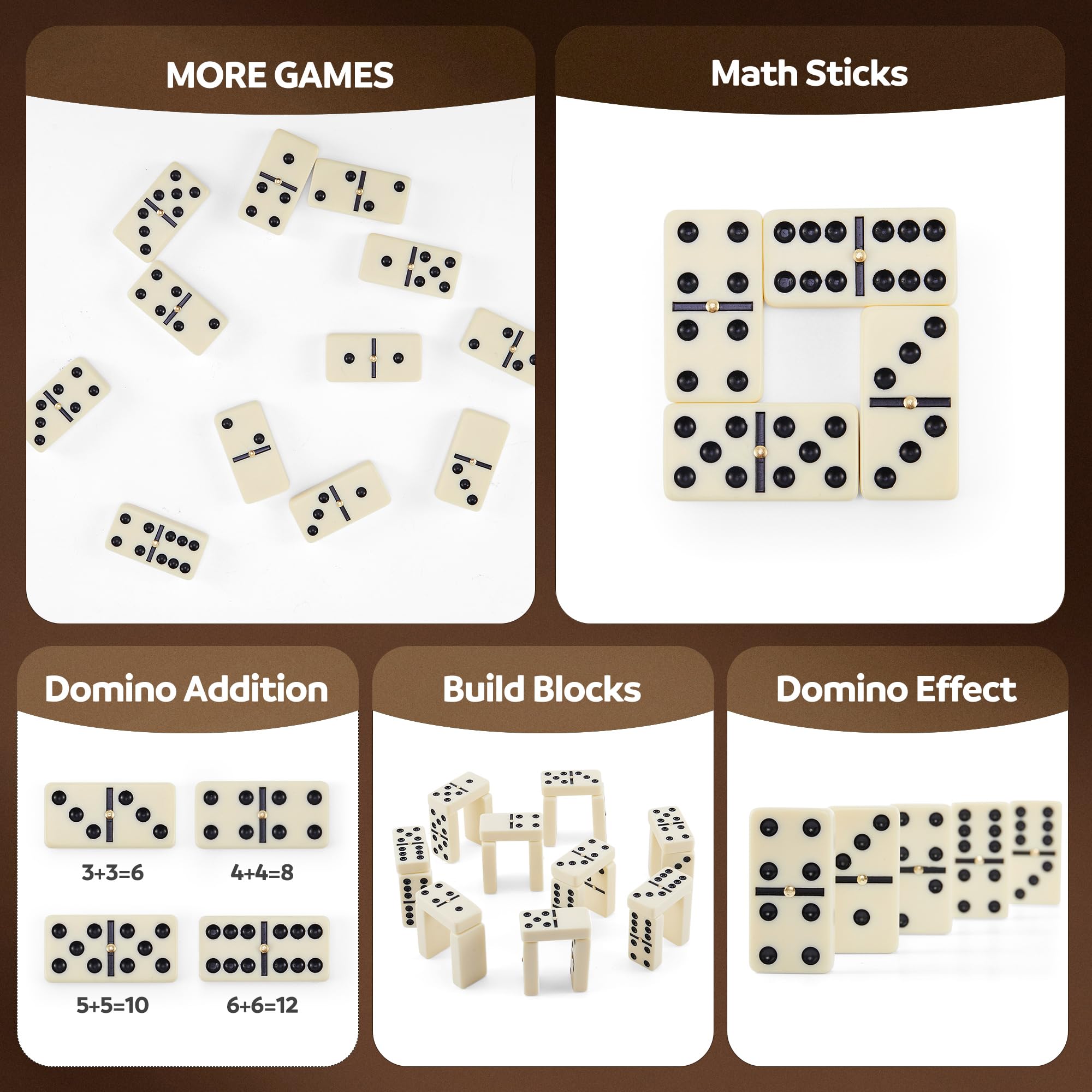 PUREPLAY Jumbo dominoes arranged on table for a lively game night