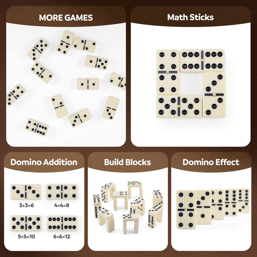 PUREPLAY Jumbo dominoes arranged on table for a lively game night
