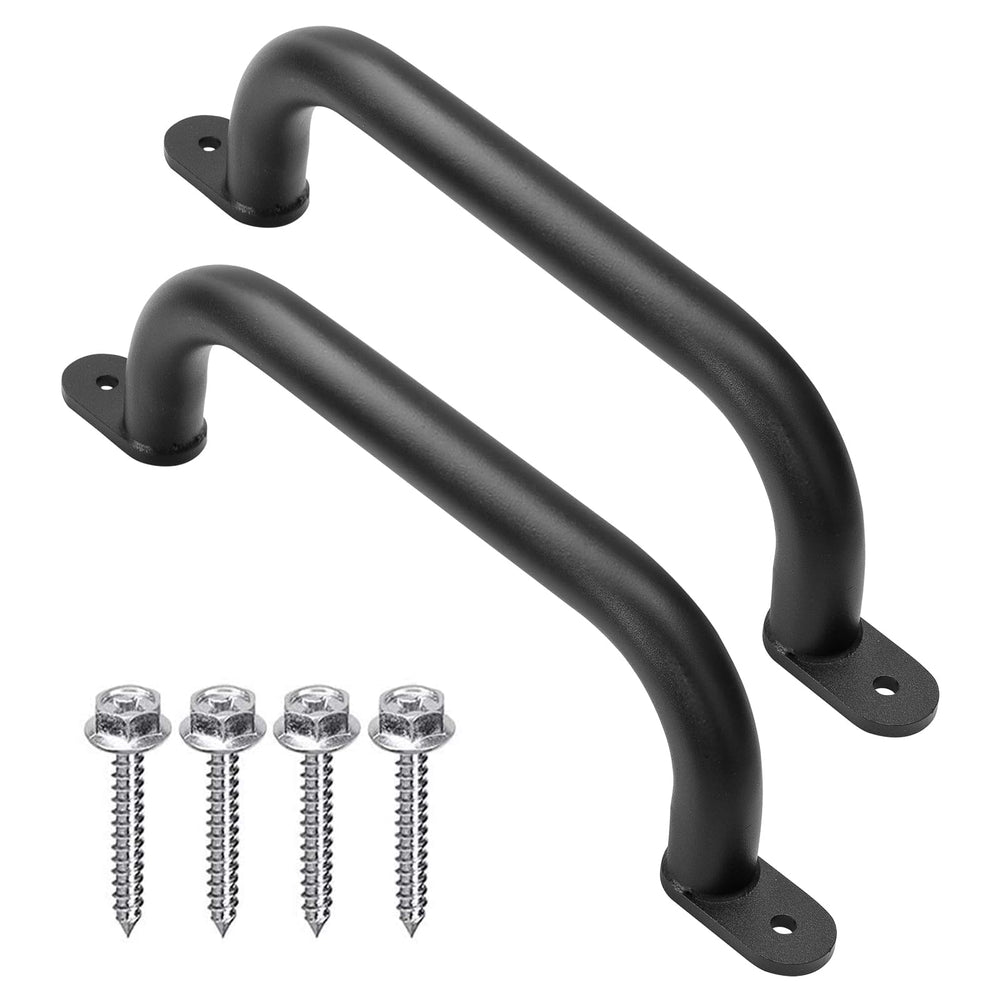 Purife 13-inch black safety handles pack-2, durable metal grip for outdoor play