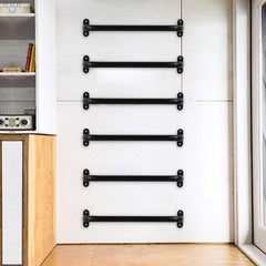 Purife 17-inch handles installed on wood rails highlight secure welds and easy mounting