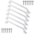Purife 17-inch white metal playground handles provide a secure grip for outdoor play.