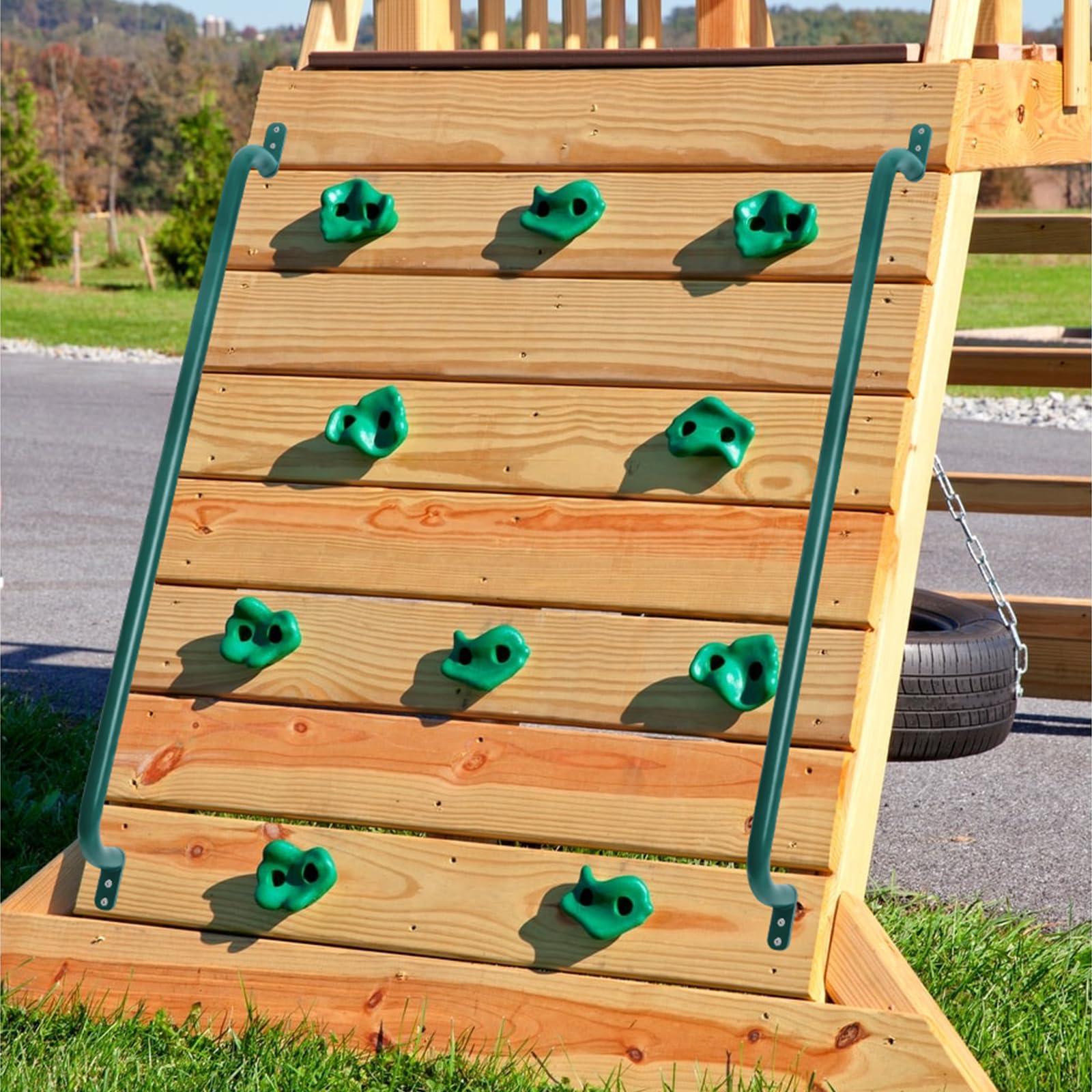 Purife jungle gym handle is ideal for outdoor climbing and playtime.