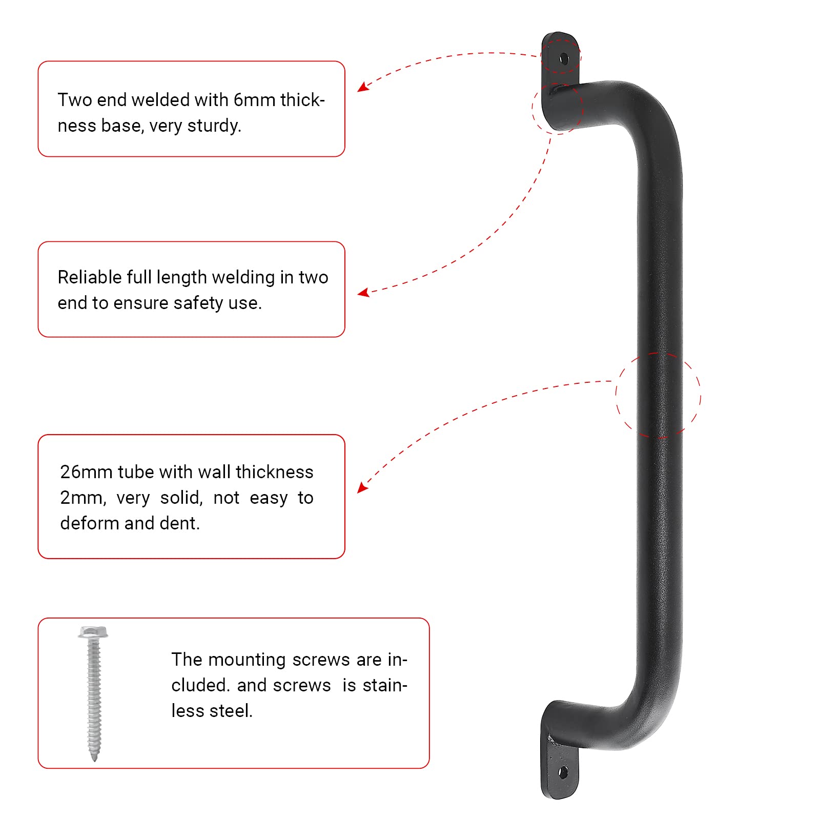 Purife outdoor playground handle provides secure grip for play areas.