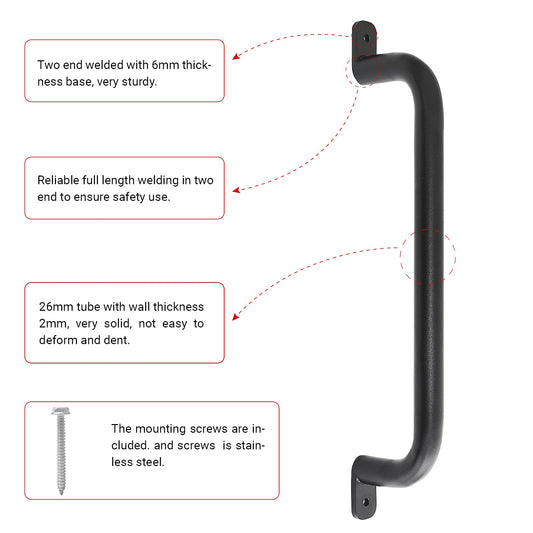 Purife outdoor playground handle provides secure grip for play areas.