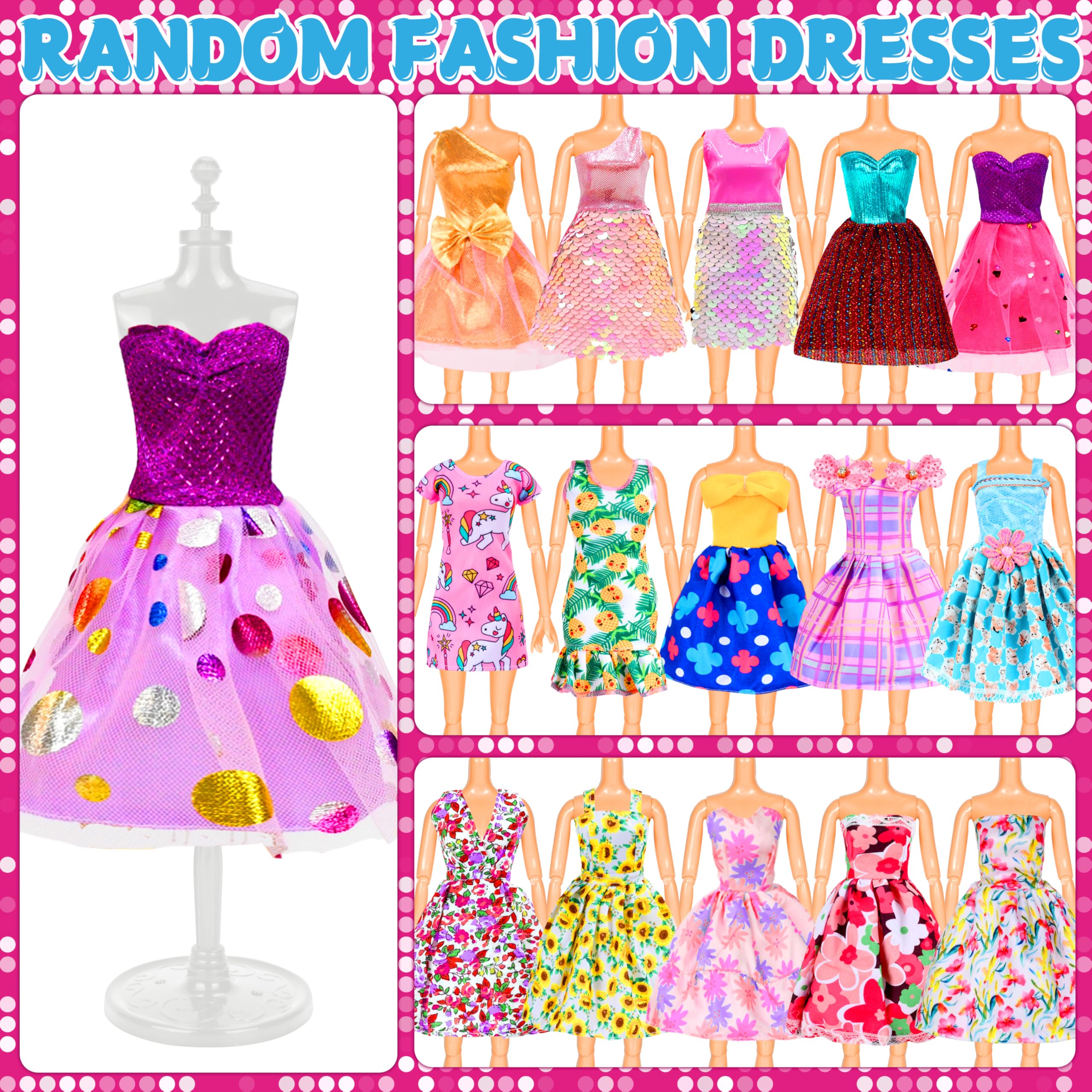 PURPERCAT fashion dresses—colorful outfits for mix-and-match storytelling.