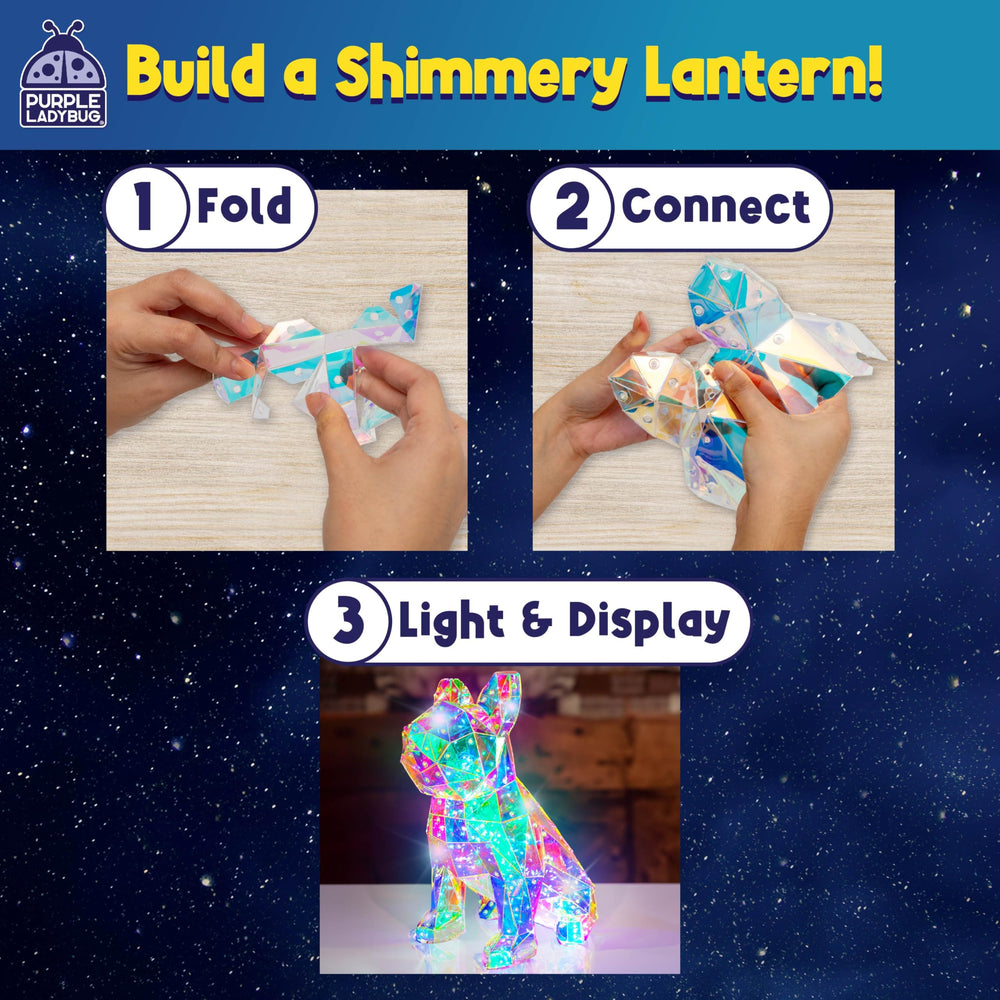 Purple Ladybug panels with clear guide making assembly easier and smoother