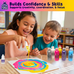 PURPLE LADYBUG disposable table cover keeps surfaces clean during crafts