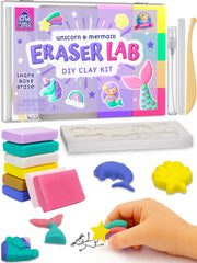 Purple Ladybug EraserLab unicorn-mermaid kit for creative mini erasers.
