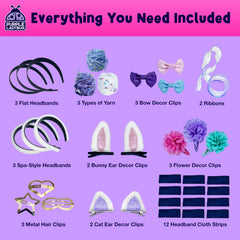 Vibrant yarn spools inspire colorful, soft headbands for kids