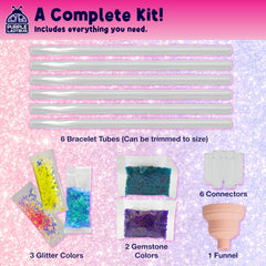 Purple Ladybug funnel and secure connectors help tidy assembly with less spill risk.