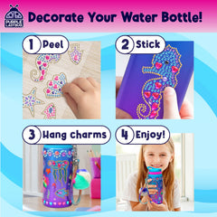 PURPLE LADYBUG mermaid gemstone sticker sheets endure washes with sparkle